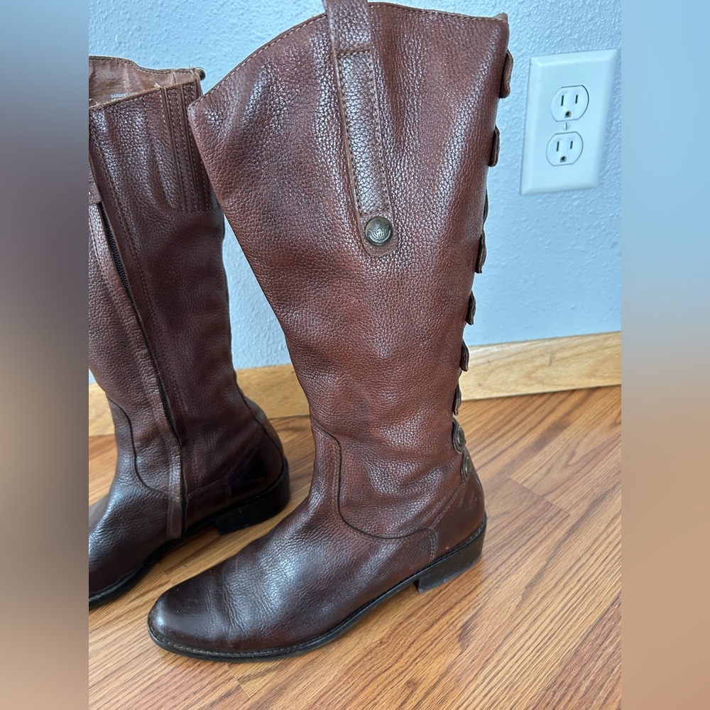 Matisse Dark Brown Leather Heeled Boots - Picture 2 of 15